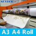 Papier de transfert de sublimation de petit pain de A3 A4 pour le tissu de polyester